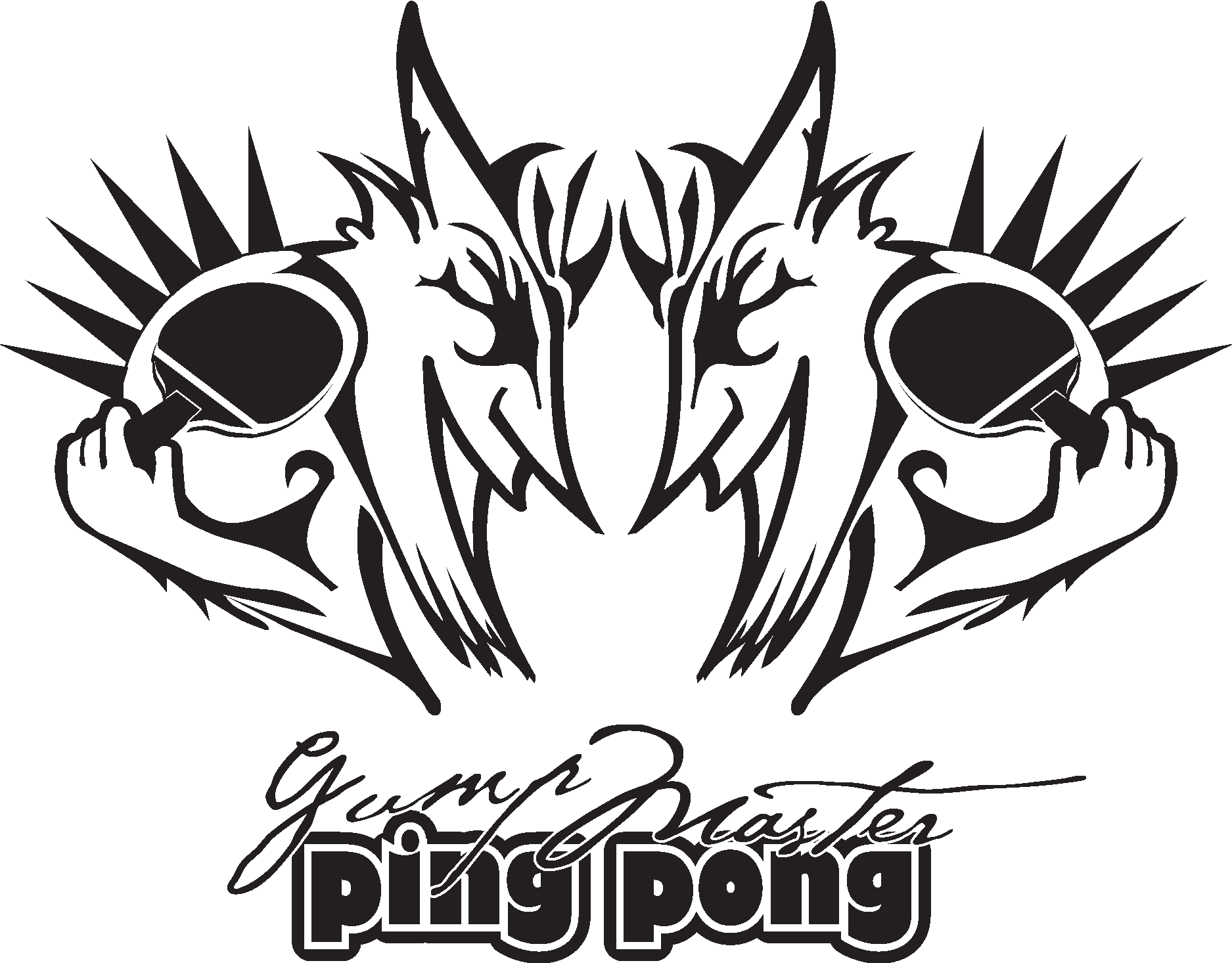 Gump Master Ping Pong Logo Vector Logo